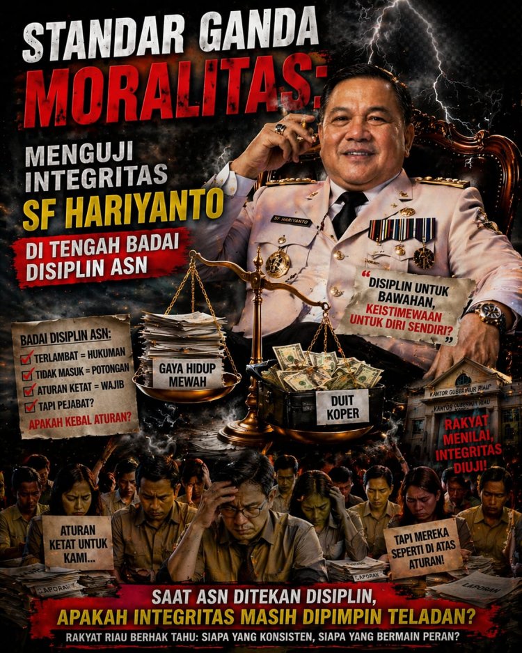 Standar Ganda Moralitas ASN Riau: Uji Integritas SF Hariyanto di Tengah Badai Disiplin