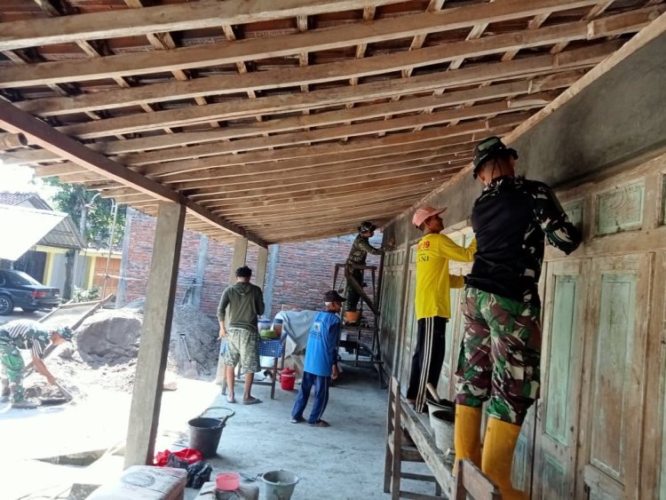 TMMD ke-128 Sragen Bedah Rumah RTLH, Warga Desa Puro Ketiban Berkah