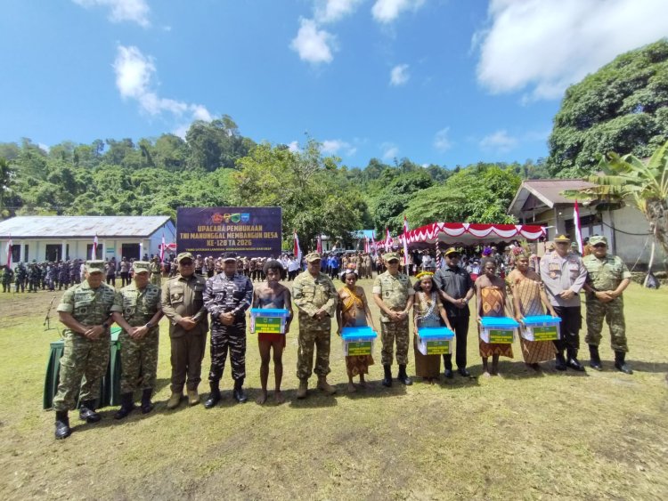 TMMD Ke-128 Resmi Dibuka di Kampung Tanah Rubuh Manokwari