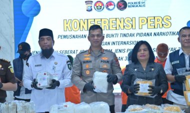 Polres Bengkalis Ungkap 84 Kasus Narkoba, 135 Tersangka Diamankan April 2026