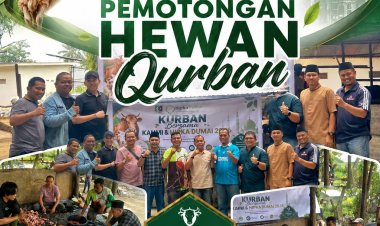HIPKA dan KAHMI Dumai Tebar 150 Kantong Daging Kurban untuk Masyarakat
