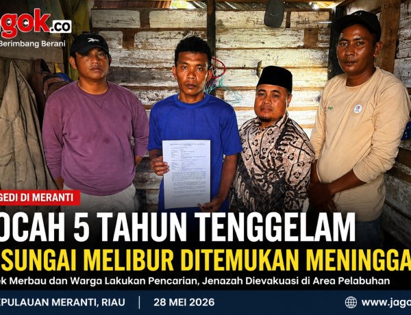 Bocah Tenggelam di Sungai Melibur Ditemukan Meninggal, Polsek Merbau dan Warga Lakukan Evakuasi