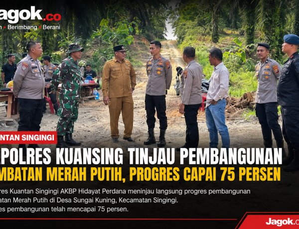 Jembatan Merah Putih Sungai Kuning Hampir Rampung, Kapolres Turun Langsung
