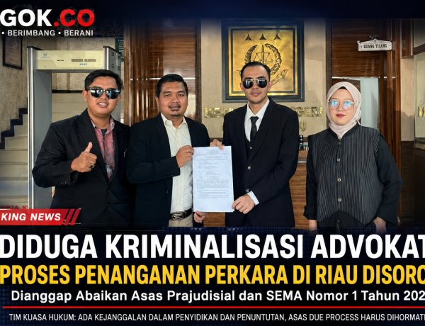 Diduga Kriminalisasi Advokat, Penanganan Perkara Murza Azmir di Riau Disorot