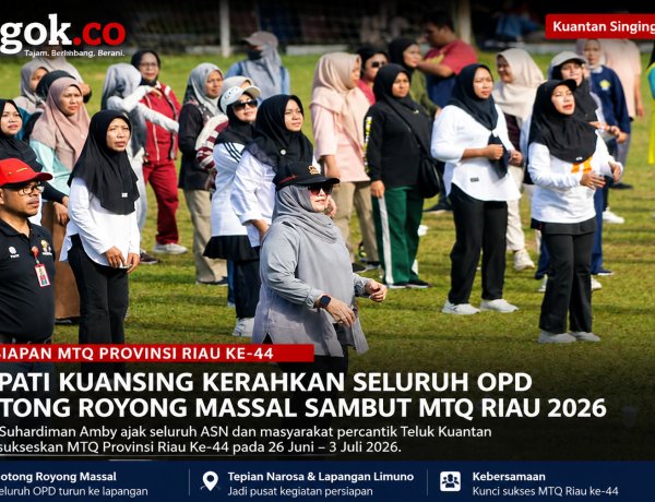 Sambut MTQ Provinsi Riau Ke-44, Kuansing Bersolek: Seluruh OPD Turun Gotong Royong Massal