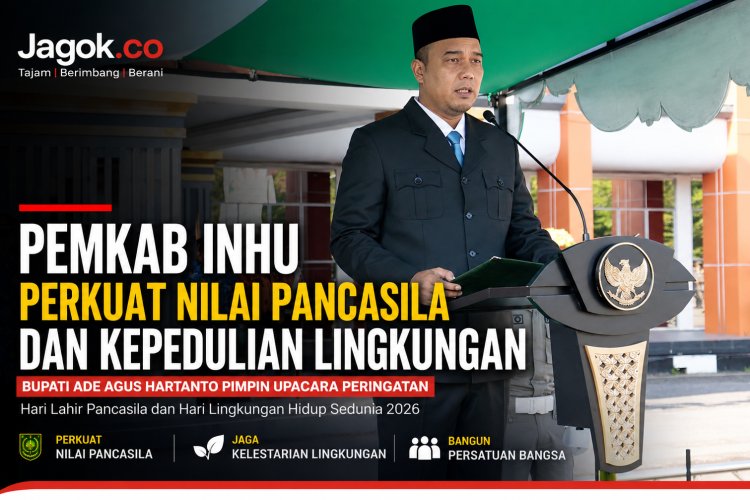 Bupati Inhu Pimpin Upacara Pancasila dan Hari Lingkungan Hidup 2026