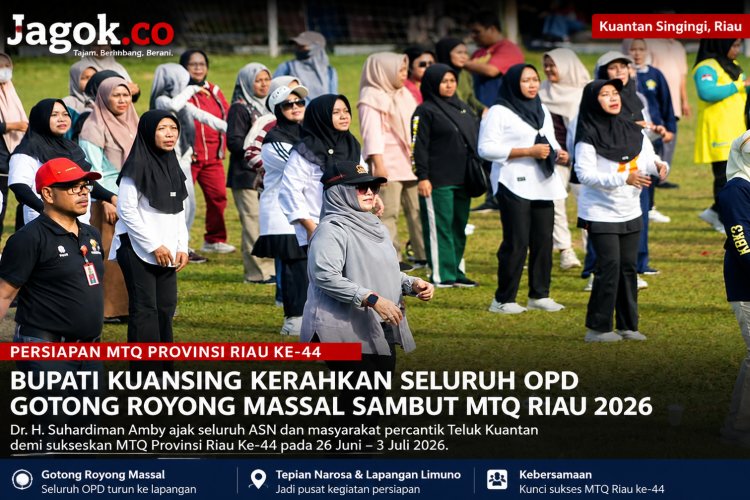 Sambut MTQ Provinsi Riau Ke-44, Kuansing Bersolek: Seluruh OPD Turun Gotong Royong Massal