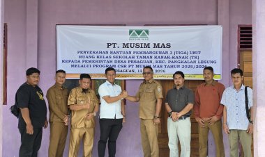 Peduli Pendidikan Usia Dini, PT Musim Mas Bangun Tiga Ruang Kelas TK di Desa Pesaguan