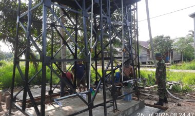 Air Bersih Sebentar lagi Hadir, Satgas TMMD Ke-129 Kodim 0313/KPR Mulai Pengeboran Sumur Bor di Pangkalan Terap
