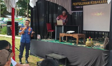 Satgas TMMD Ke 129 Kodim 0313/KPR Gelar Penyuluhan Cegah Kebakaran Sejak Dini Di Desa Pangkalan Terap