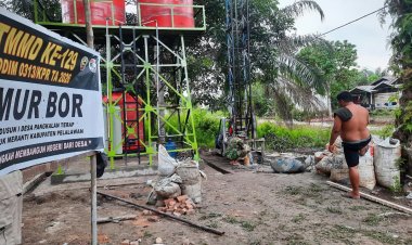 Instalasi Pipa Rampung 100 Persen, Fasilitas Sumur Bor TMMD Ke-129 Kodim 0313/KPR Masuki Tahap Finis. 