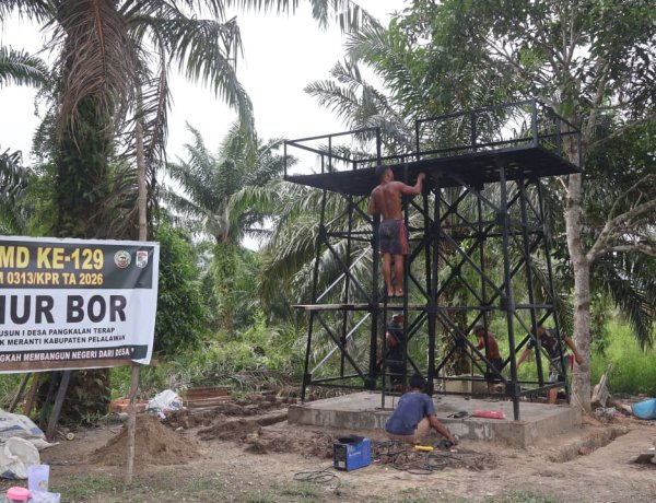 Atas Kelangkaan Air Bersih Di Pesisir, Satgas TMMD Ke-129 Kodim 031/KPR Geber Program TMAB Di Pangkalan Terap