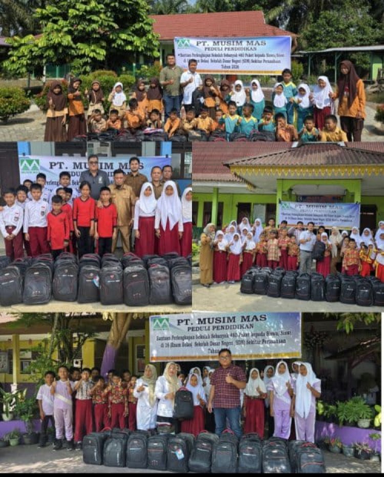 PT Musim Mas Salurkan 480 Paket Perlengkapan Sekolah Secara Gratis Bentuk Peduli Dunia Pendidikan