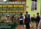 Perkuat Kemanunggalan dan Gotong Royong, Satgas TMMD ke-129 Kodim 0313/KPR Bersama Mahasiswa UNRI Pulas Rumah Bapak Dedi