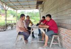 Polsek Pangkalan Kerinci Sambangi Warga, Sampaikan Pesan Kamtibmas dan Cegah Karhutla