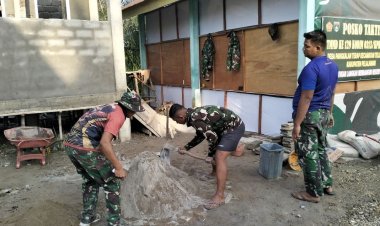 Pembangunan MCK Dusun 1 TMMD ke-129 Kodim 0313/KPR Capai Progres 87%, Masuki Tahan Pemasangan Keramik