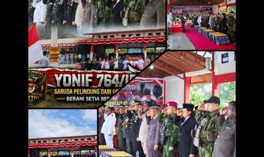 Satgas Yonif 764/IB Hadiri Upacara HUT RI ke-81 di Maybrat