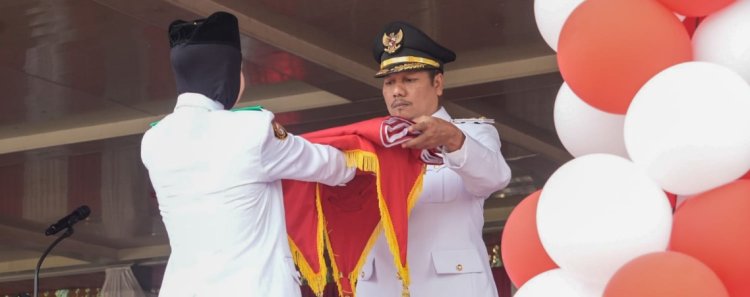 PLT Bupati Muklisin Pimpin Upacara HUT ke-81 RI di Kuansing