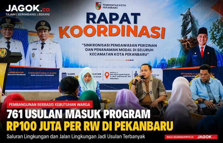 761 Usulan Masuk Program Rp100 Juta per RW Pekanbaru